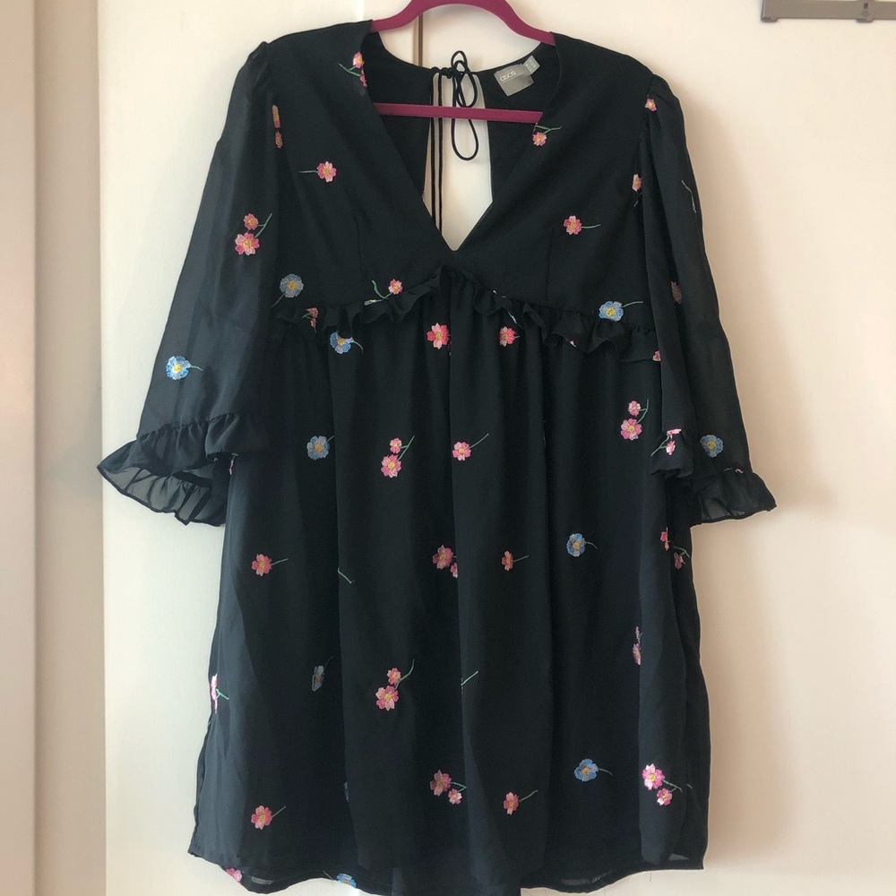 ASOS Embroidered Babydoll Dress